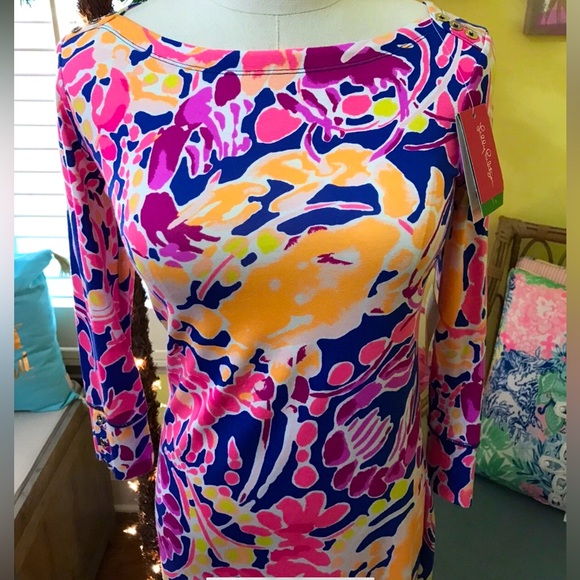 Lilly Pulitzer NWT UPF 50+ Sophie Shift Dress Catch and Release Size XS - Picture 4 of 5